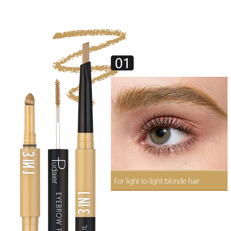 3 In1 Eyebrow Pencil,Light and fast,Waterproof and stain-resistant