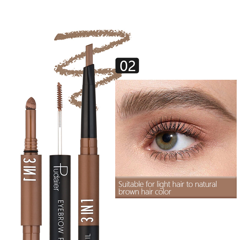 3 In1 Eyebrow Pencil,Light and fast,Waterproof and stain-resistant