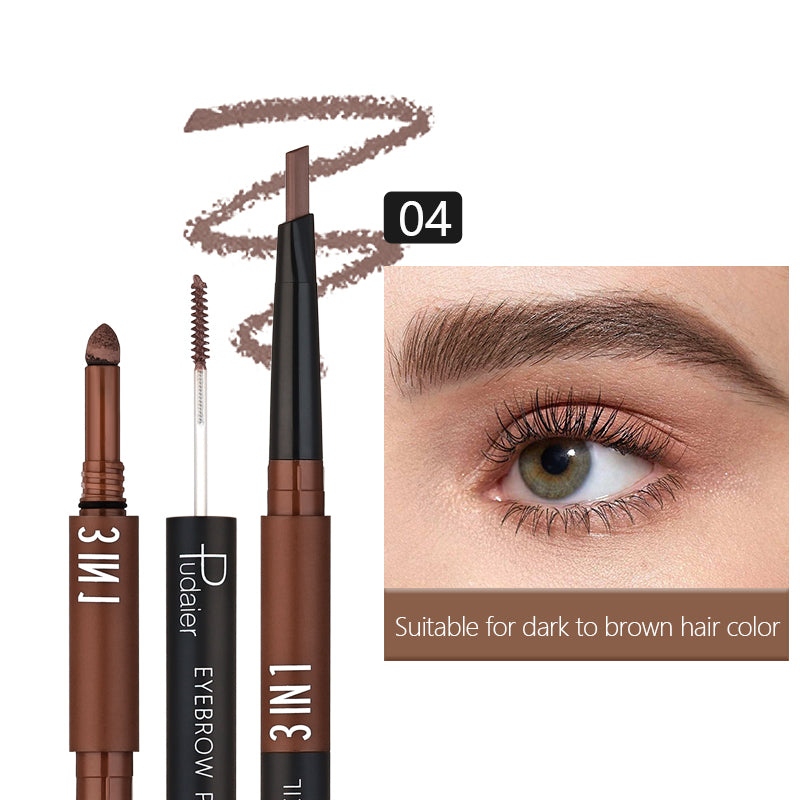 3 In1 Eyebrow Pencil,Light and fast,Waterproof and stain-resistant