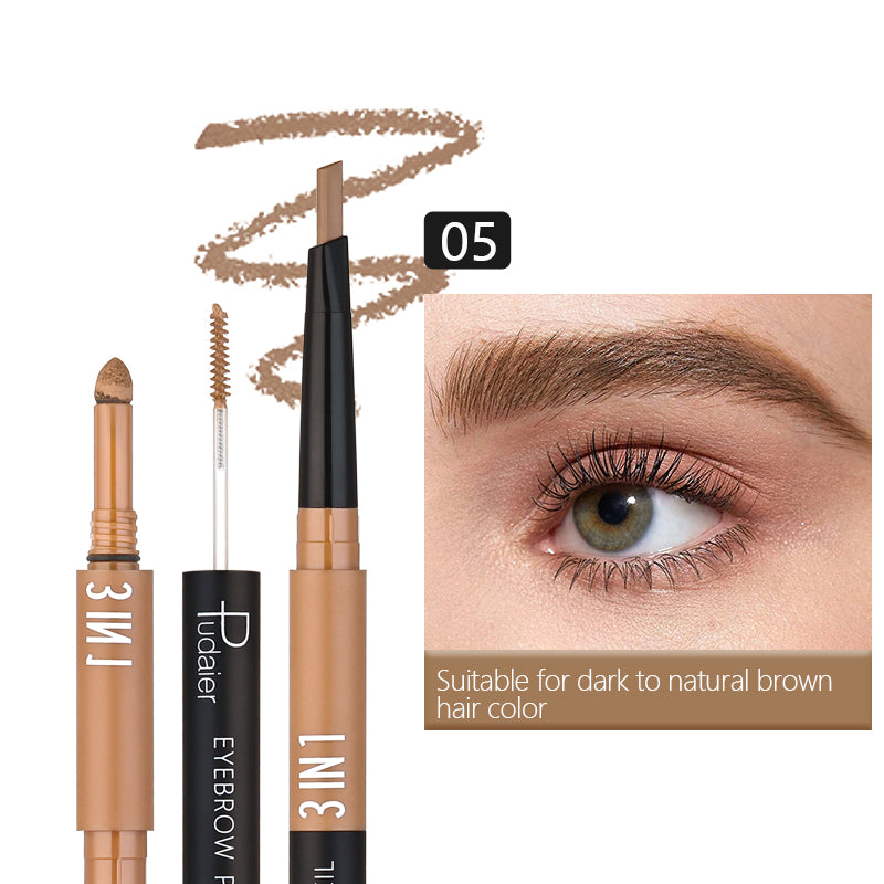 3 In1 Eyebrow Pencil,Light and fast,Waterproof and stain-resistant