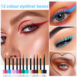 NEWEST PUDAIER COLORFUL LIQUID MATTE EYELINER,Quickly dry,waterproof,Sweat-resistant,smudge-proof,Can be used for painting, tattooing, and children's painting creation.