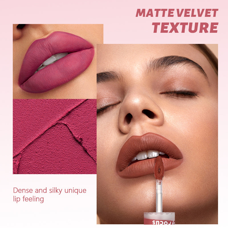 MATTE LIP GLAZE,Never drying, intense color.