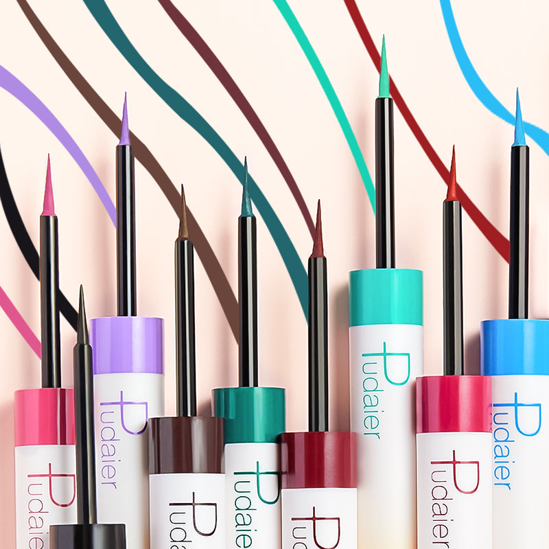 NEWEST PUDAIER COLORFUL LIQUID MATTE EYELINER,Quickly dry,waterproof,Sweat-resistant,smudge-proof,Can be used for painting, tattooing, and children's painting creation.