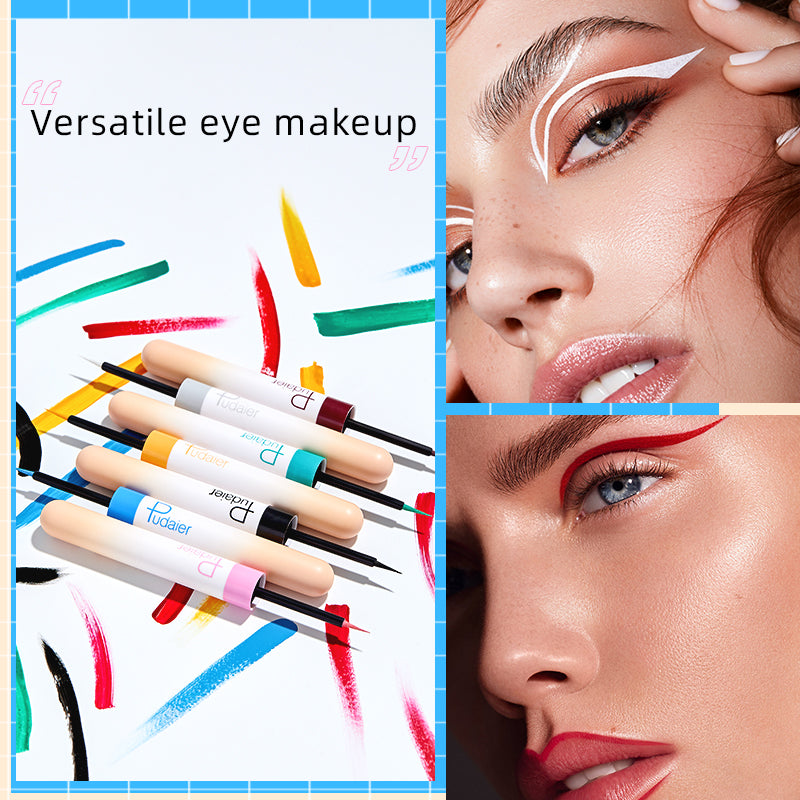 NEWEST PUDAIER COLORFUL LIQUID MATTE EYELINER,Quickly dry,waterproof,Sweat-resistant,smudge-proof,Can be used for painting, tattooing, and children's painting creation.