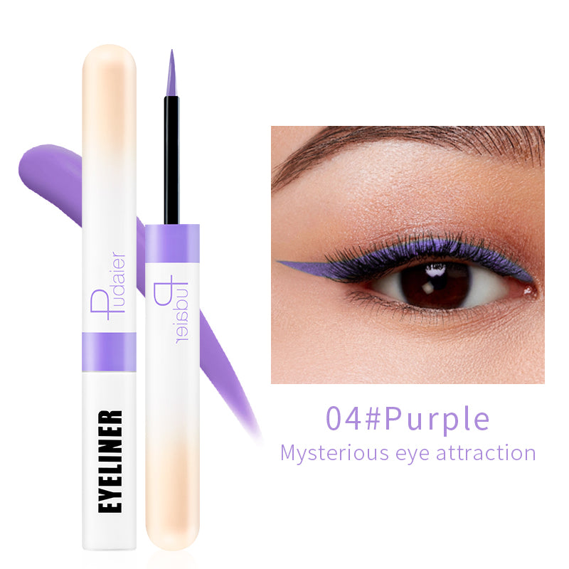 NEWEST PUDAIER COLORFUL LIQUID MATTE EYELINER,Quickly dry,waterproof,Sweat-resistant,smudge-proof,Can be used for painting, tattooing, and children's painting creation.